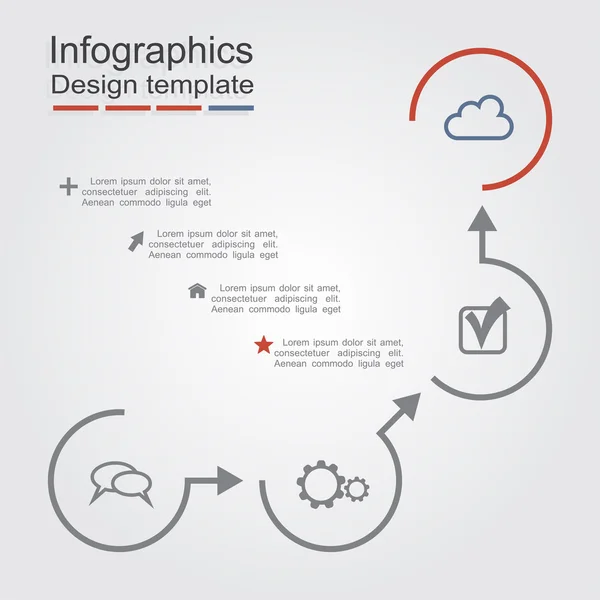 Diseño de plantilla de informe infográfico. Ilustración vectorial — Archivo Imágenes Vectoriales