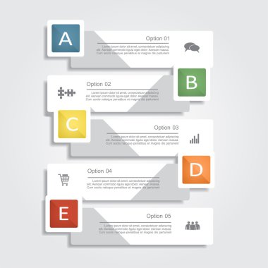 Infographic rapor şablonu düzeni. Vektör çizim