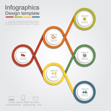 Infographic rapor şablonu düzeni. Vektör çizim