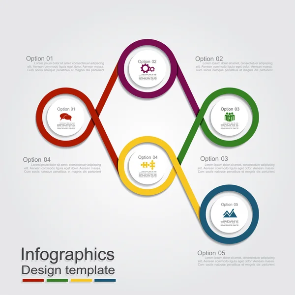 Infographic sjabloon rapportindeling. Vectorillustratie — Stockvector