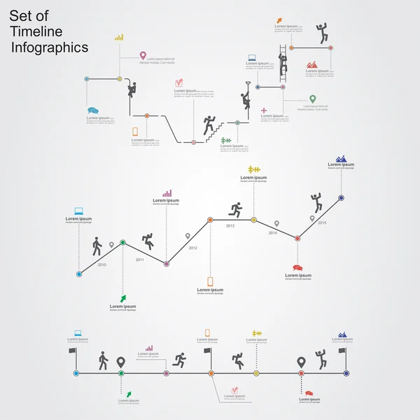 Set of infographics design templates. Vector illustration. — Stock Vector