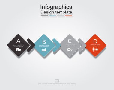 Infographic tasarım şablonu. vektör çizim.