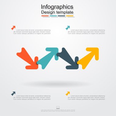 Infographic tasarım şablonu. vektör çizim.