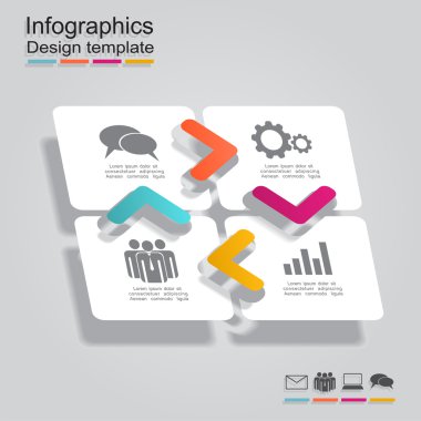 Infographic tasarım şablonu. vektör çizim.