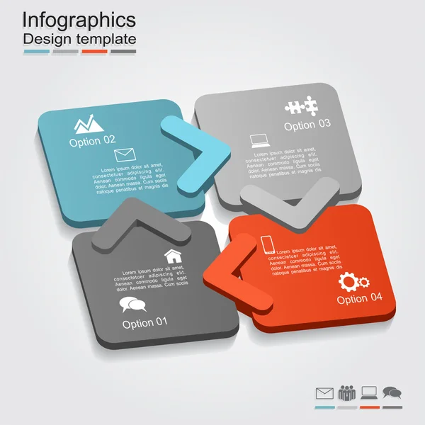 Infographic design template. Vector illustration. — Stock Vector