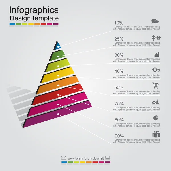 Infographic tervezősablon. vektoros illusztráció. — Stock Vector