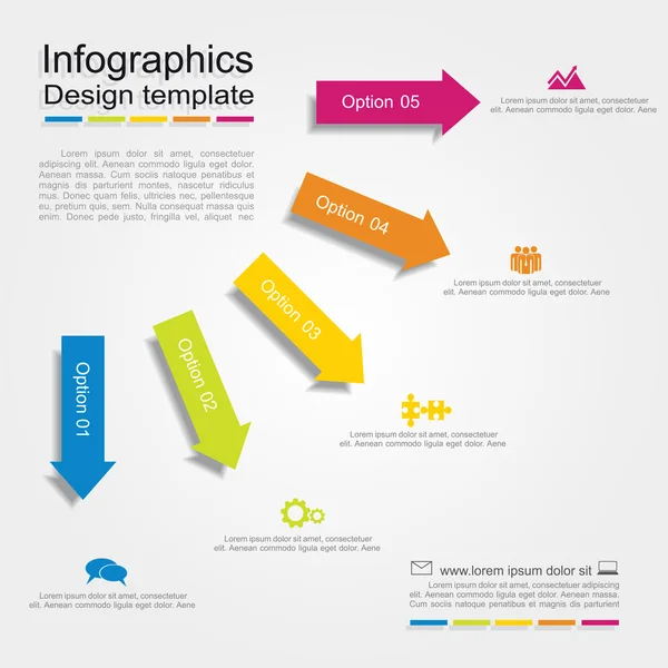 Infographic 보고서 템플릿 텍스트에 대 한 장소입니다. 벡터 — 스톡 벡터