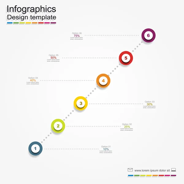 Infographic rapportsjabloon met plaats voor uw tekst. Vector — Stockvector