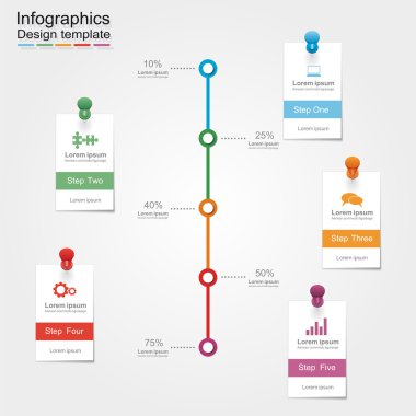 Infographic rapor şablonu. Vektör çizim