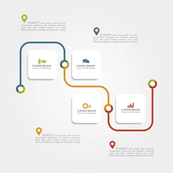 Modèle de rapport infographique. Illustration vectorielle — Image vectorielle