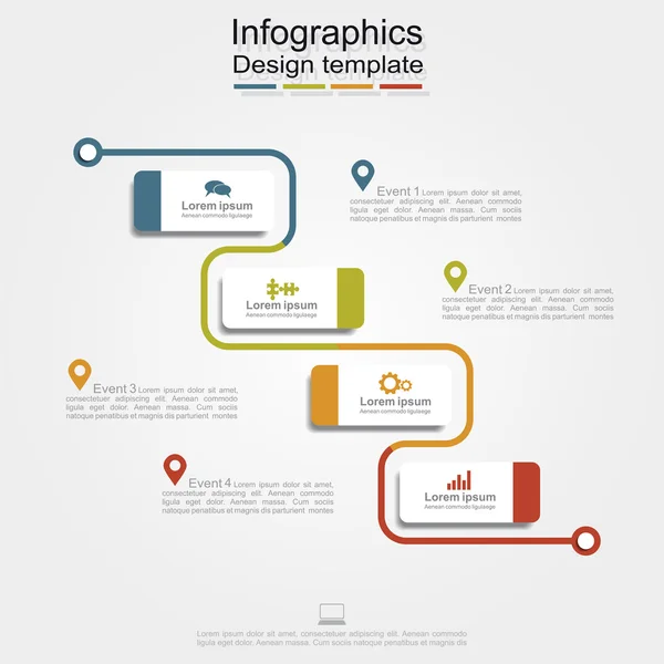 Infografische Berichtsvorlage. Vektorillustration — Stockvektor