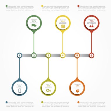 Infographic rapor şablonu. Vektör çizim