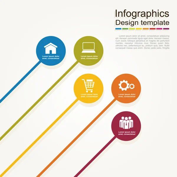 Infographic rapportsjabloon. Vectorillustratie — Stockvector