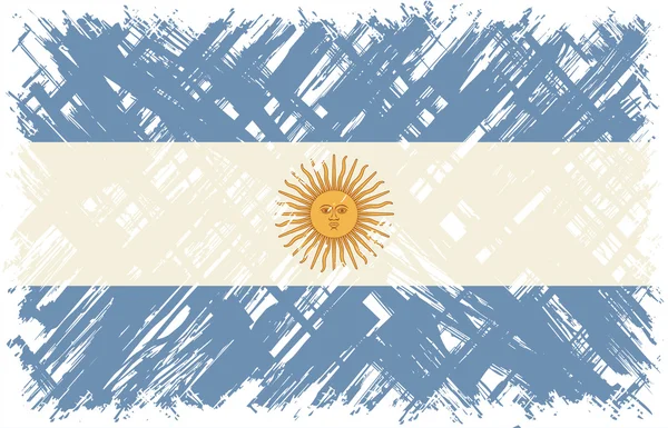 Argentijnse grunge vlag. Vectorillustratie. — Stockvector