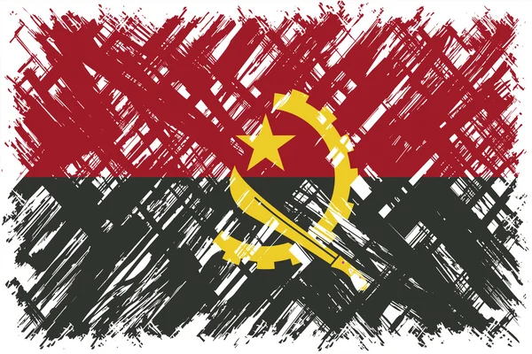 Angolan grunge flag. Vector illustration. — Stock Vector