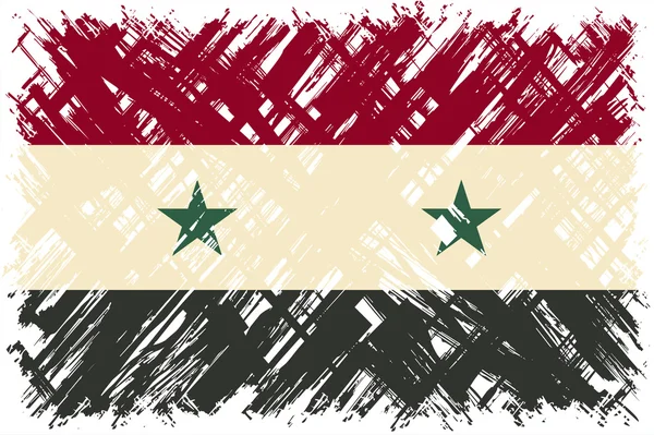 Bandera grunge siria. Ilustración vectorial . — Archivo Imágenes Vectoriales