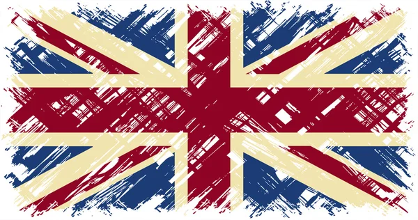 British grunge flag. Vector illustration. — Stock Vector