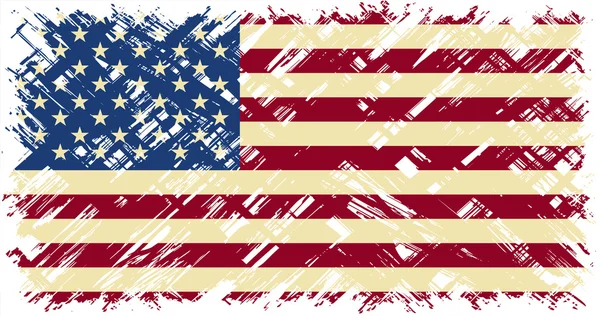 American grunge flag. Vector illustration. — Stock Vector