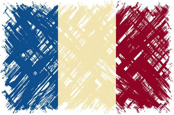 Bandera grunge francesa. Ilustración vectorial . — Vector de stock