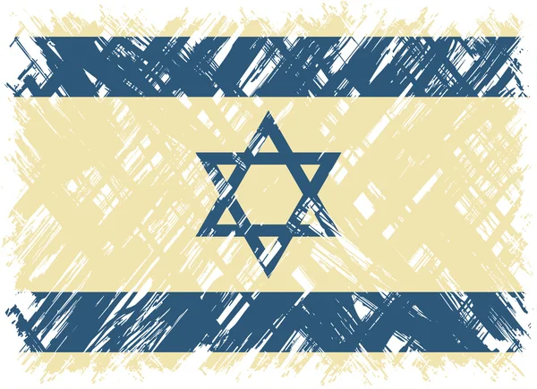 Vlajka izraelská grunge. vektorové ilustrace. — Stockový vektor