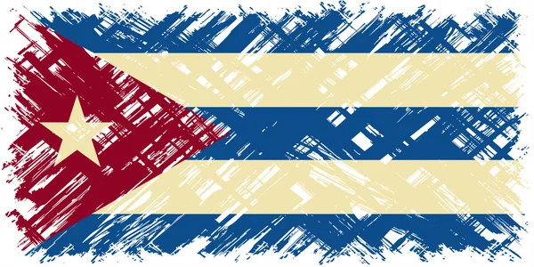 Bandera grunge cubana. Ilustración vectorial . — Archivo Imágenes Vectoriales