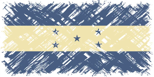 Bandera Grunge de Honduras. Ilustración vectorial . — Archivo Imágenes Vectoriales