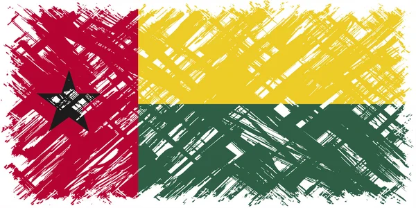 Bandeira grunge da Guiné-Bissau. Ilustração vetorial . — Vetor de Stock