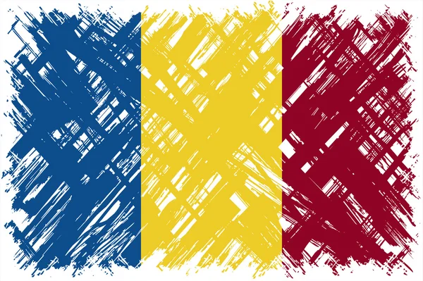 Румынский гранж-флаг. Векторная иллюстрация . — стоковый вектор