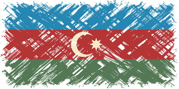 Bandera grunge de Azerbaiyán. Ilustración vectorial . — Archivo Imágenes Vectoriales