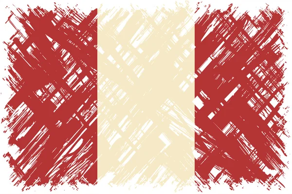 Bandera grunge peruana. Ilustración vectorial . — Archivo Imágenes Vectoriales