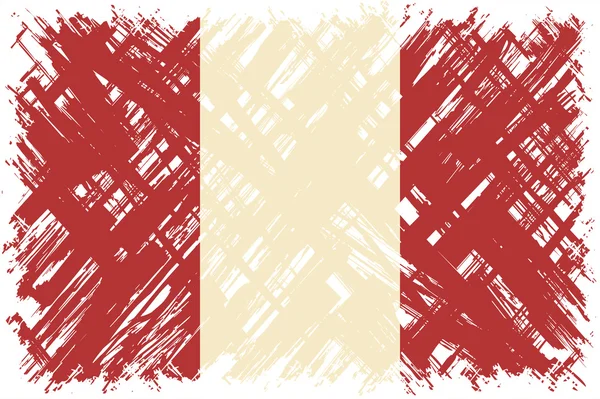 Drapeau grunge péruvien. Illustration vectorielle . — Image vectorielle