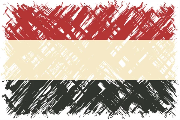 Bandera grunge yemení. Ilustración vectorial . — Archivo Imágenes Vectoriales