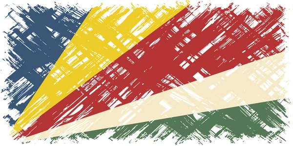 Seychelles grunge flag. Vektorillustration. — Stockvektor
