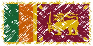 Sri lanka grunge bayrak. vektör çizim.
