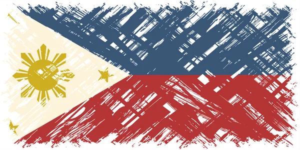 Bandera grunge de Filipinas. Ilustración vectorial . — Vector de stock