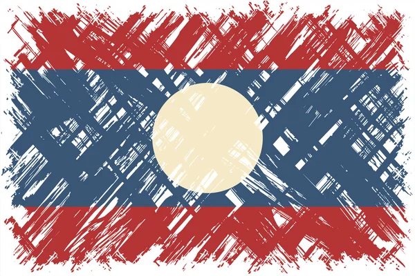 Drapeau grunge laotien. Illustration vectorielle . — Image vectorielle