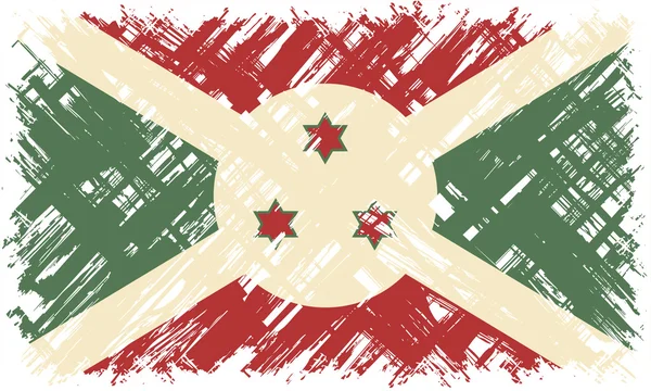 Burundi grunge zászló. Vektoros illusztráció. — Stock Vector