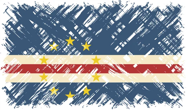 Cape Verde grunge flag. Vector illustration. — Stock Vector