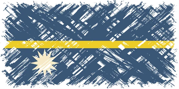 Nauru grunge vlag. Vectorillustratie. — Stockvector