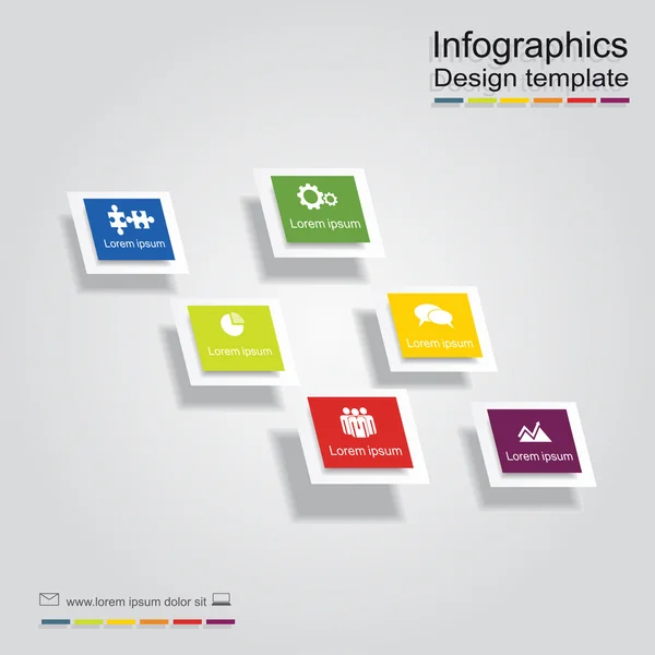 Plantilla de diseño infográfico. Ilustración vectorial . — Archivo Imágenes Vectoriales