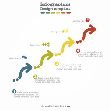 Infographic tasarım şablonu. vektör çizim.