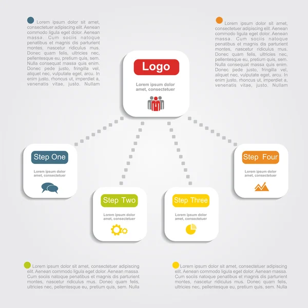 Modèle de conception infographique. Illustration vectorielle . — Image vectorielle