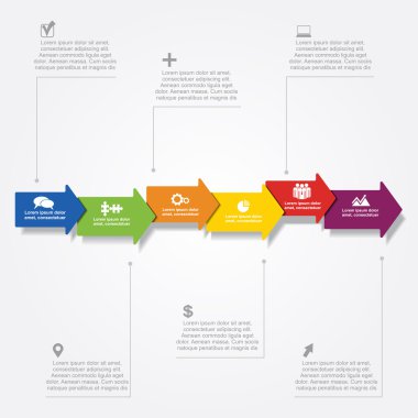 Infographic tasarım şablonu. vektör çizim.