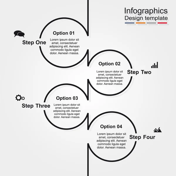 Infographic πρότυπο σχεδίασης. εικονογράφηση φορέας. — Διανυσματικό Αρχείο