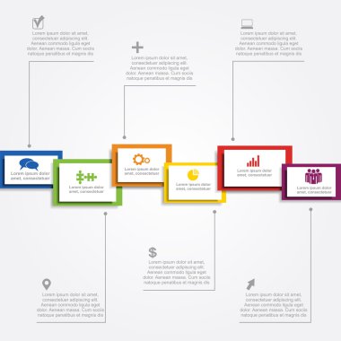 Infographic tasarım şablonu. vektör çizim.