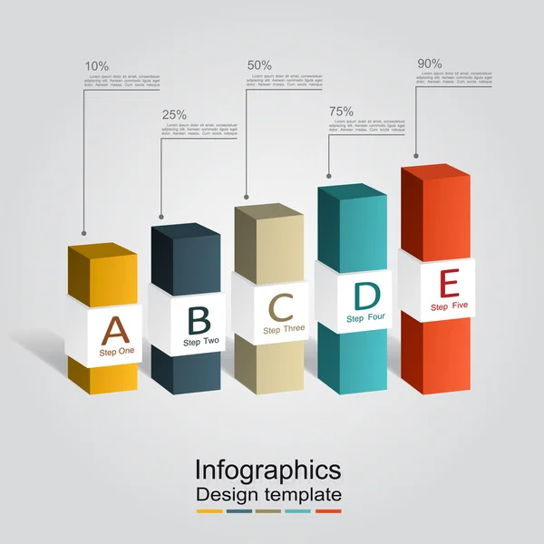 Plantilla de diseño infográfico de banner. Ilustración vectorial — Archivo Imágenes Vectoriales