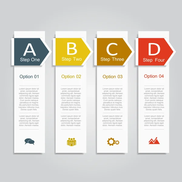 Modèle de conception infographique de bannière. Illustration vectorielle — Image vectorielle