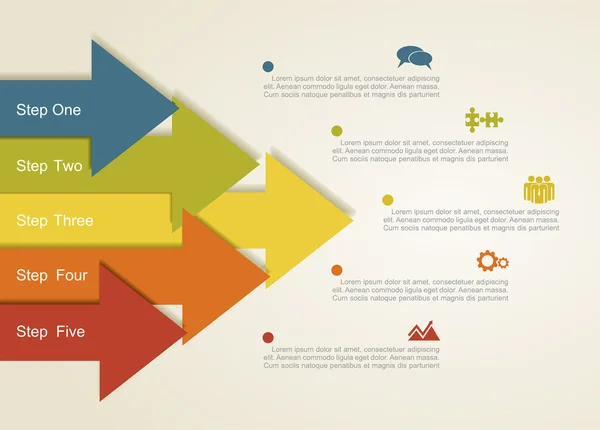 Plantilla de diseño infográfico de banner. Ilustración vectorial — Archivo Imágenes Vectoriales