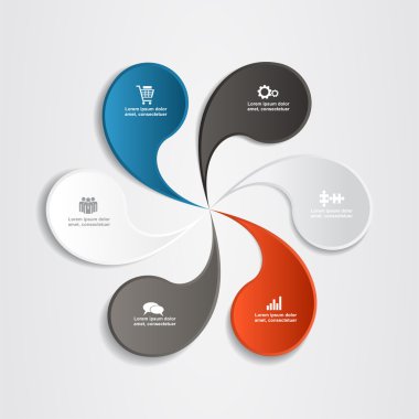 Afiş Infographic tasarım şablonu. Vektör çizim.