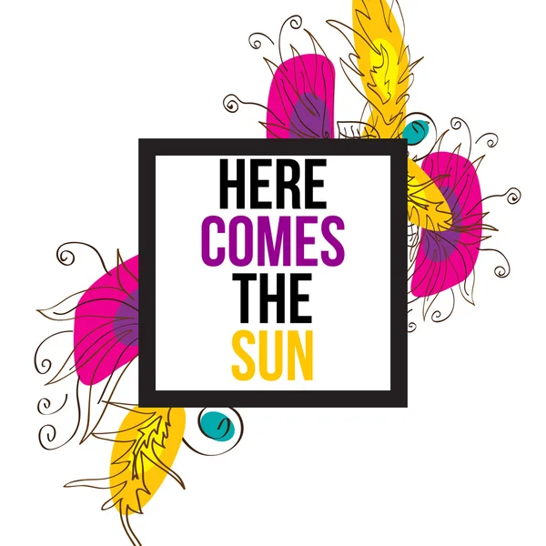 Here comes the sun — Stock Vector © helenka 102997254